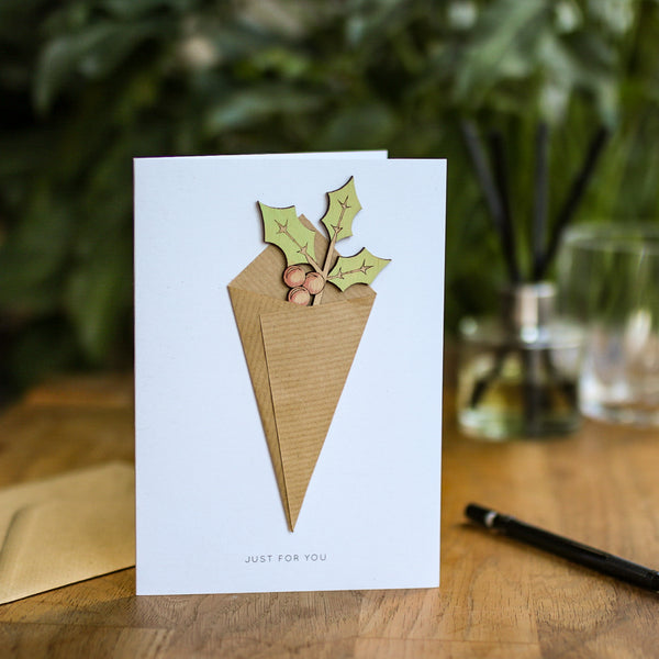 Keepsake Flower's Card with hand painted flower