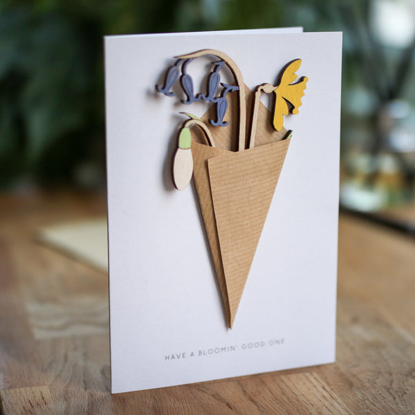 Keepsake Flowers Card with mixed Spring Flowers