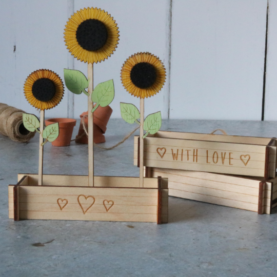 Flower Box Sunflowers