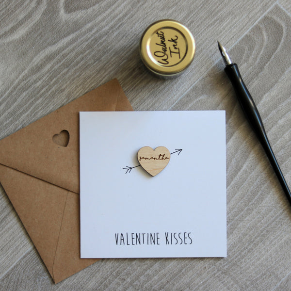 Personalised Valentines Heart Card