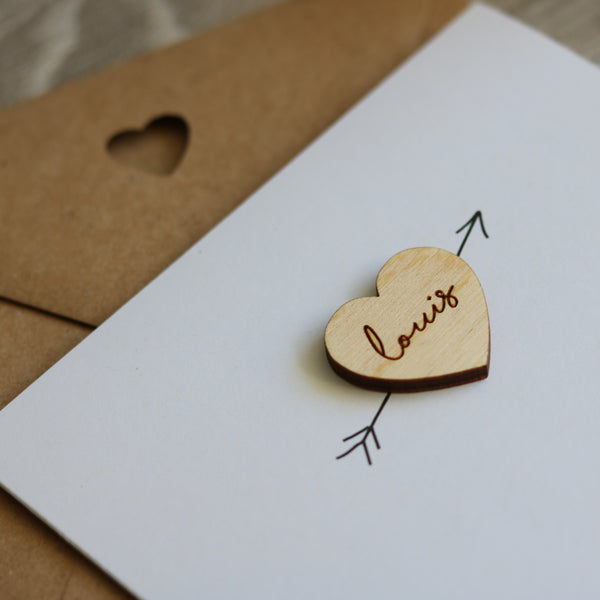 Personalised Valentines Heart Card