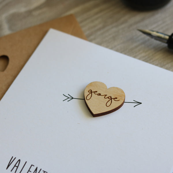 Personalised Valentines Heart Card