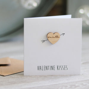 Personalised Valentines Heart Card