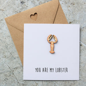 You Are My Lobster Valentine's Card